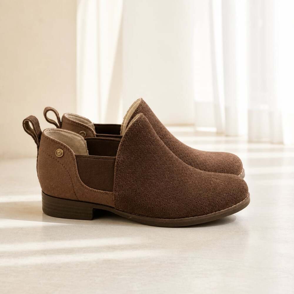 Spenco Wolfridge Women's Suede Orthotic Shootie Ankle Boots French Roast Size 7